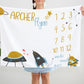 Space Theme Milestone Blanket