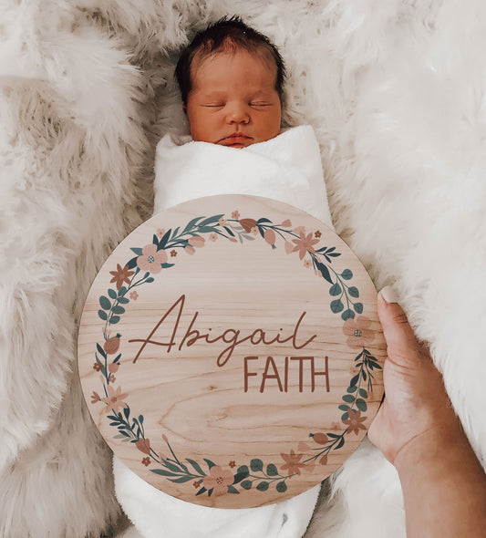 Abigail - Name Announcement Sign - AB002