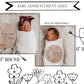 Abstract Baby Name Birth Announcement Wood Sign