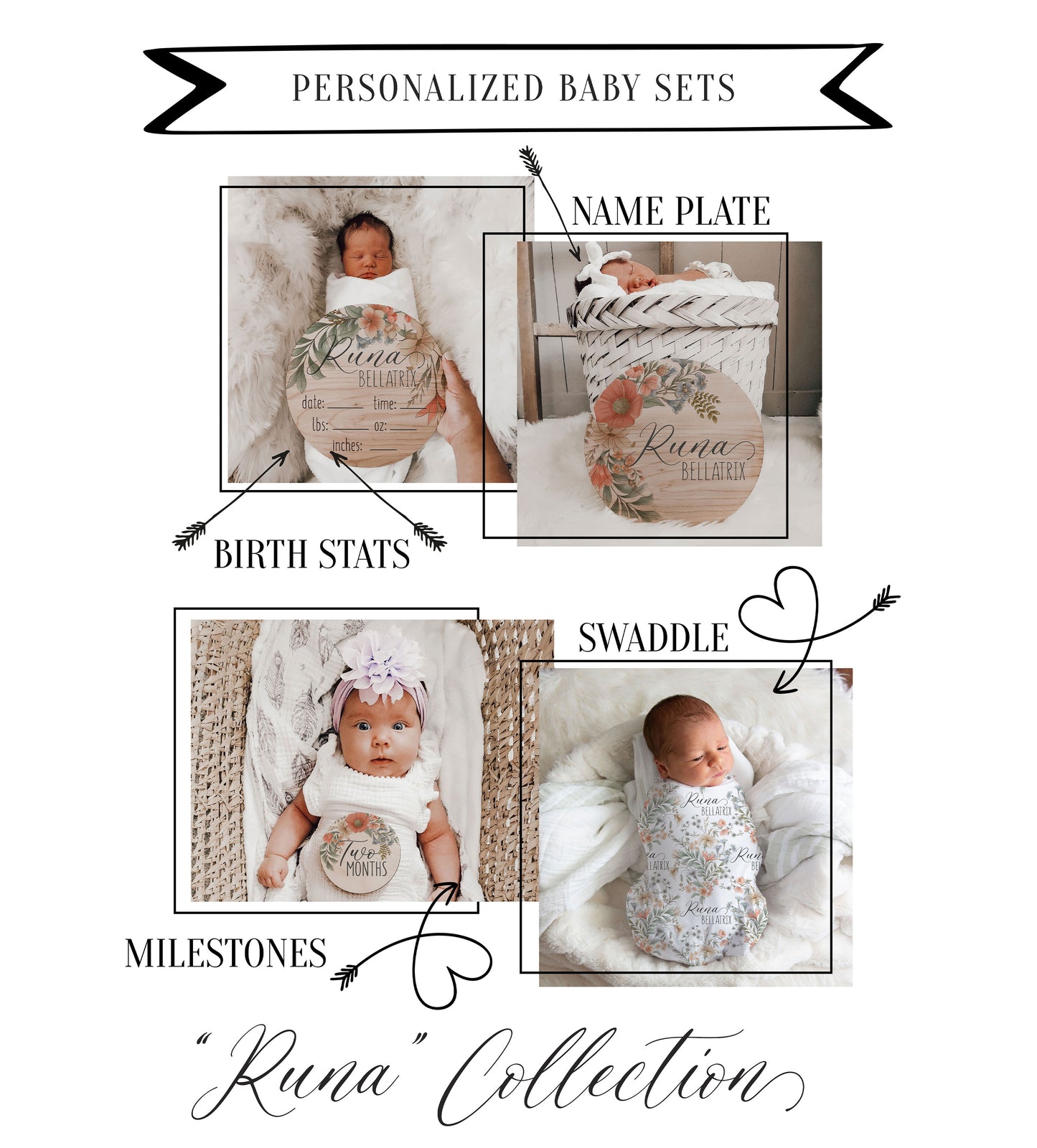 Runa -  Baby Monthly Milestone Set