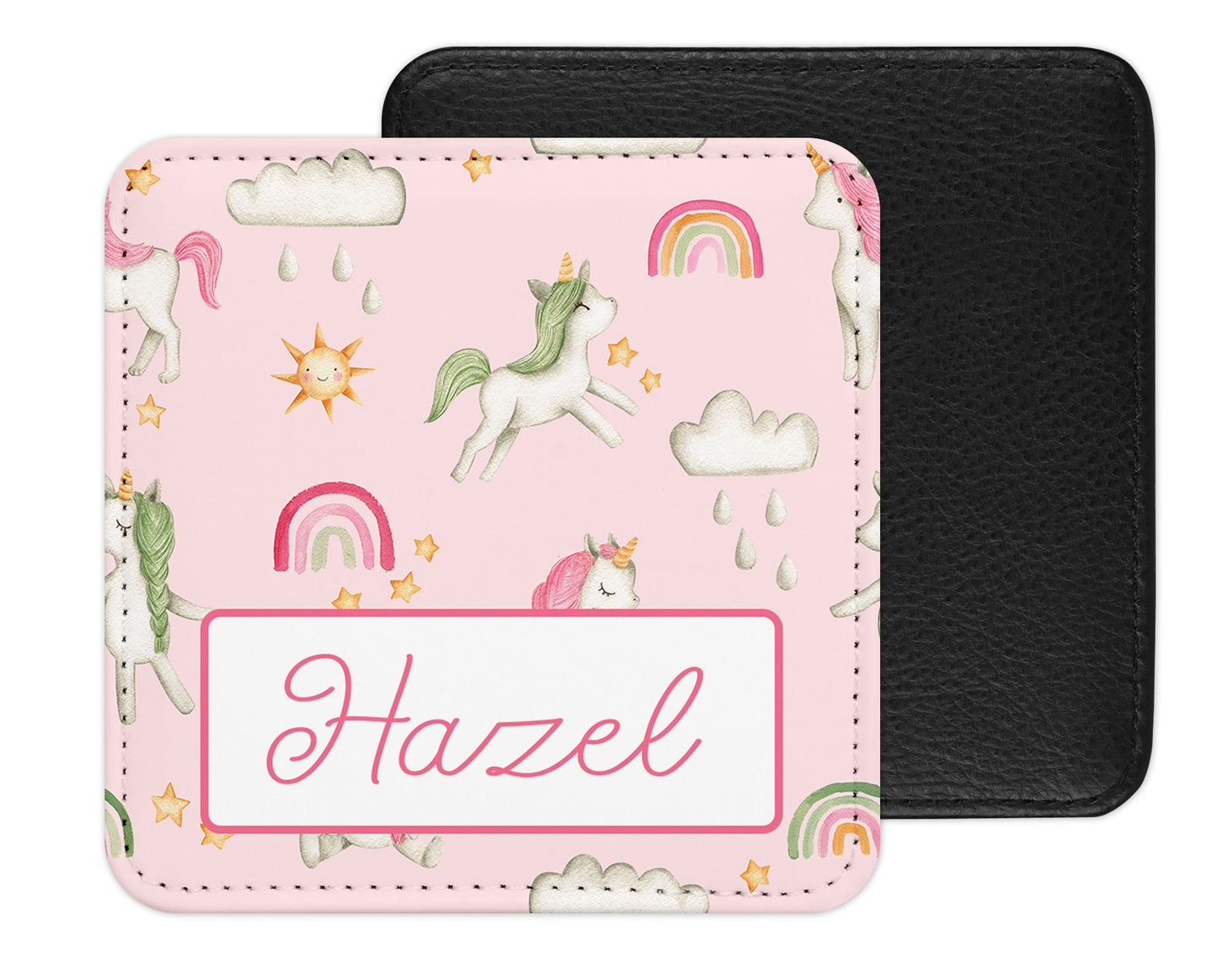 Unicorn Personalized Placemat Coaster Set