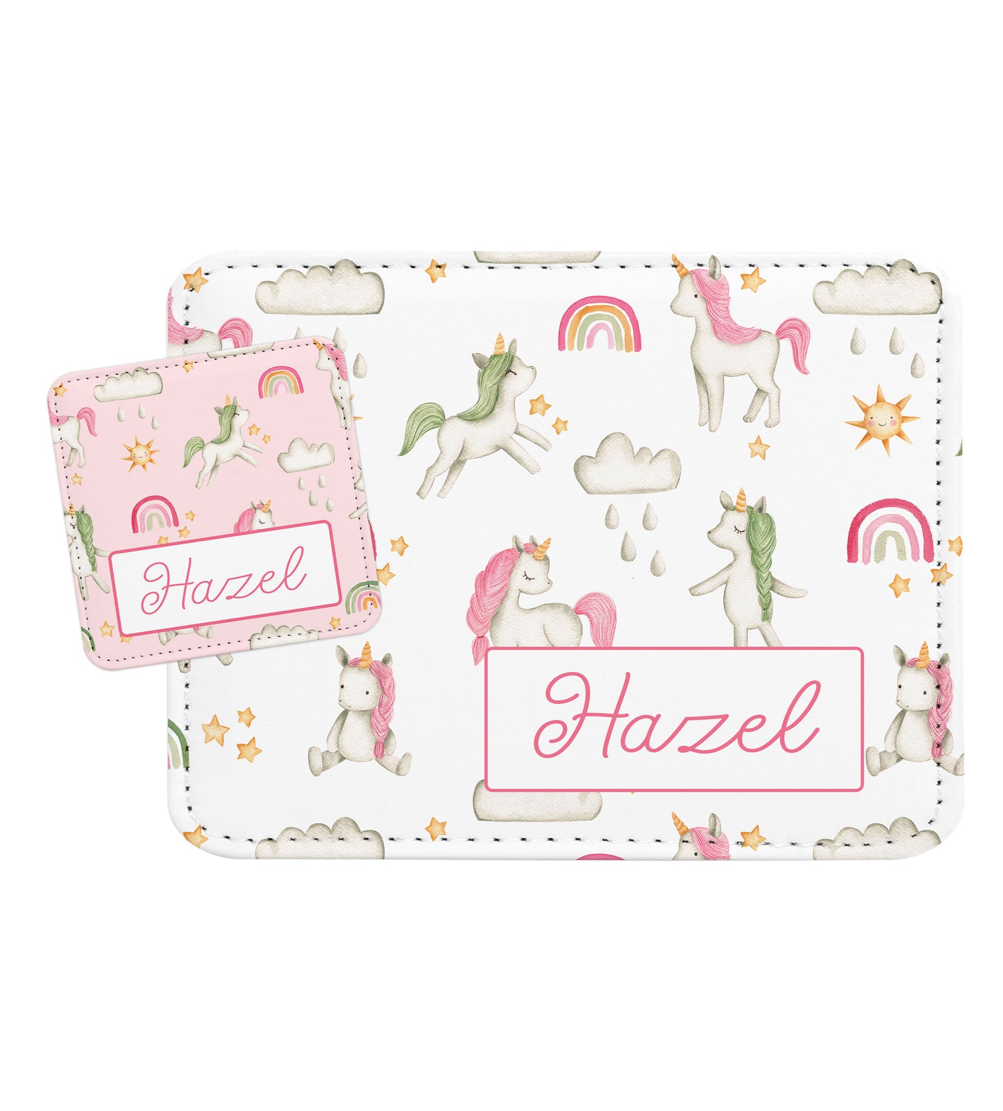 Unicorn Personalized Placemat Coaster Set