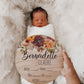 Bernadette - Wood Floral Birth Stats - BD001