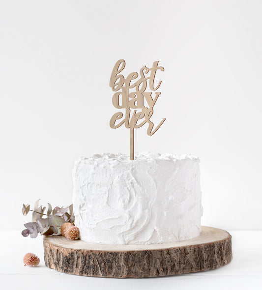 Best Day Ever Wedding Cake Topper