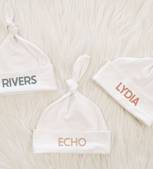 Custom Baby Name Knotted Hat
