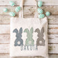 Personalized Trio-Bunny Easter Tote