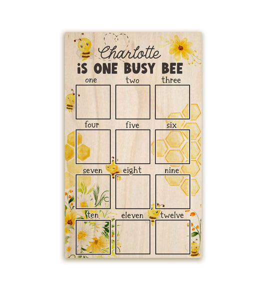 Busy Bee First Year Photo Board