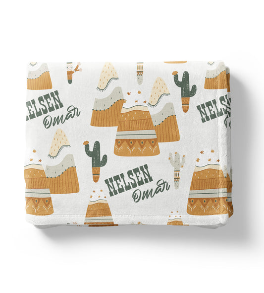 Southwest Cactus- Minky Blanket