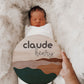 Abstract Baby Name Birth Announcement Wood Sign