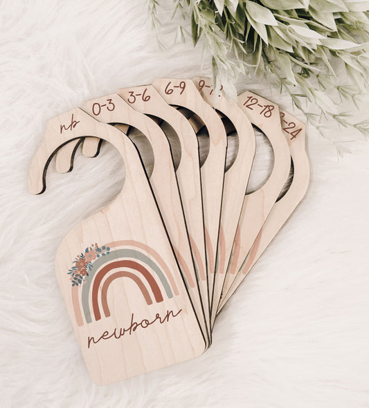 Rainbow Baby Girl Nursery Closet Divider