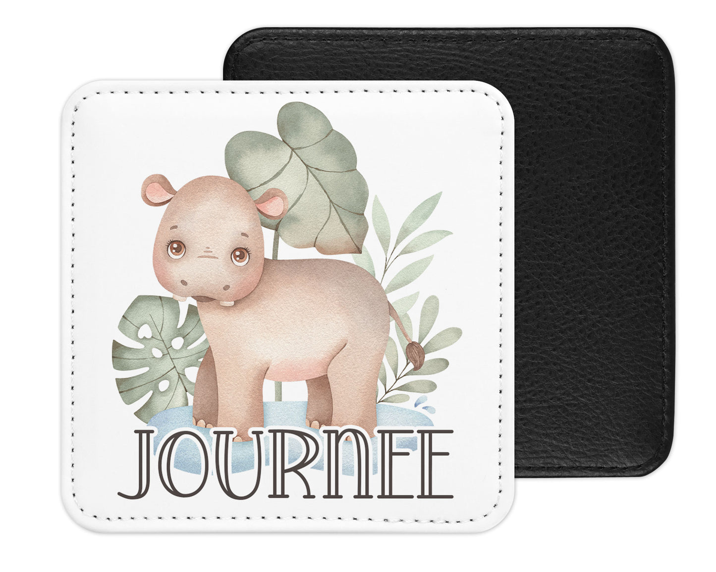 Safari Pink Personalized Placemat Coaster Set