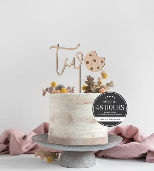 Cookie Two Themed Birthday Cake Topper