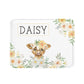 Highland Cow Daisy Personalized Placemat Coaster Set