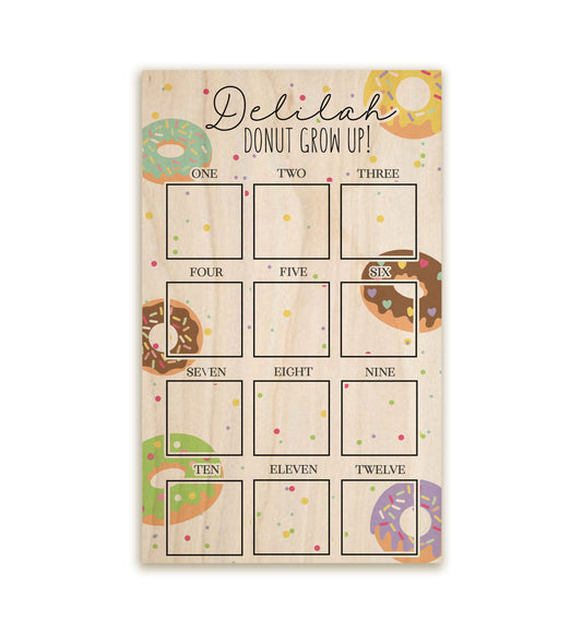Donut Grow Up First Year Photo Board