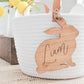 Personalized Wood Bunny Tag