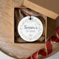 Baby Boy Blue Ribbon Wreath First Christmas Ornament