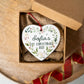 Floral Heart Personalized First Christmas Ornament