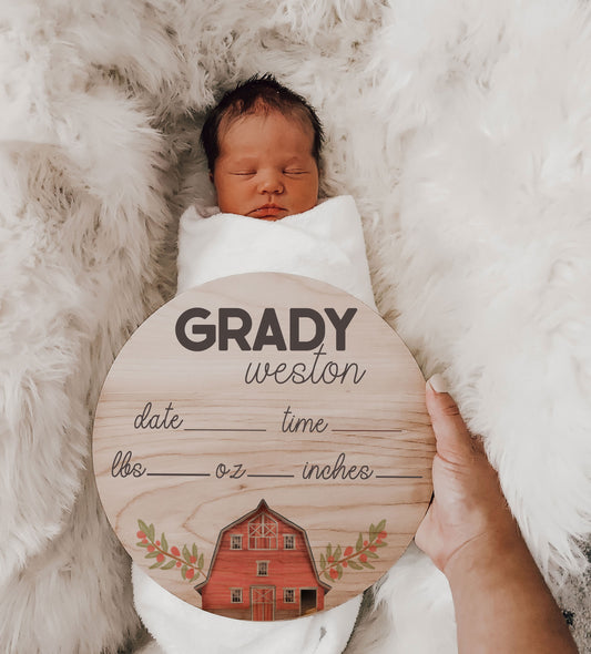 Barn Farm Baby Name Birth Stats Wood Sign