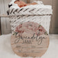 Gwendolyn - Wood Floral Birth Stats - GW001
