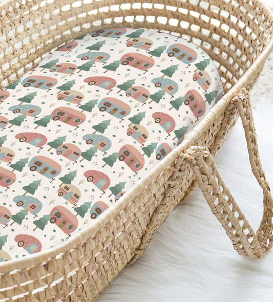 Happy Camper- Bassinet Sheet