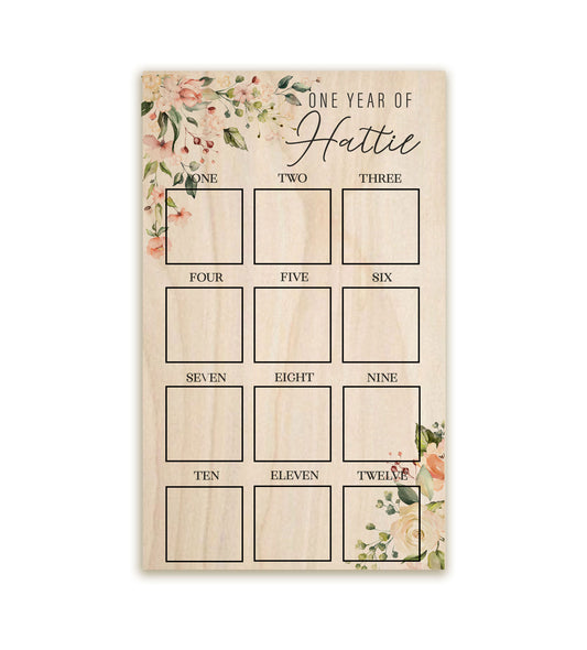 Roses Hattie Collection First Year Photo Board