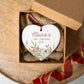 Floral Heart Baby First Christmas Ornament
