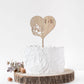 Heart Initials Wedding Cake Topper