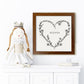 Heart Wreath Personalized Nursery Framed Sign