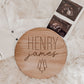 Engraved Woodland Tree Baby Announcement Sign