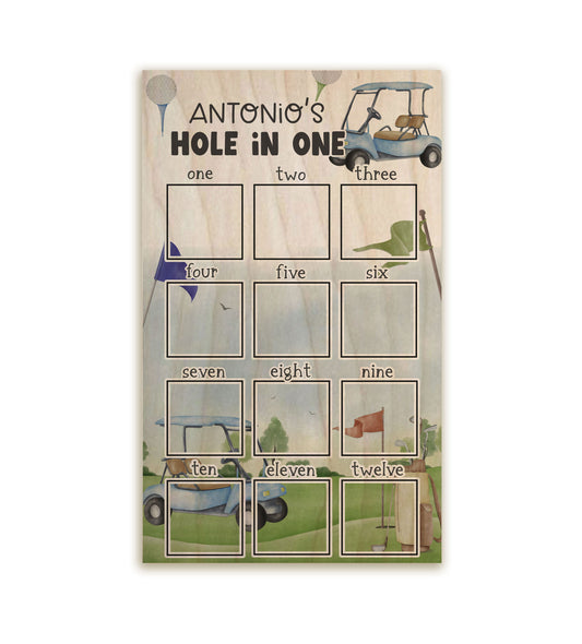 Hole in One Golf First Year Photo Board