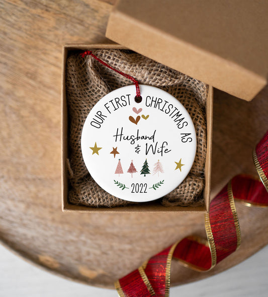 Husband and Wife First Christmas Ornament