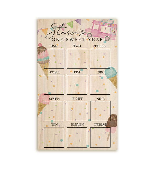 One Sweet Year First Year Photo Board