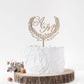 Initials Laurel Wreath Wedding Cake Topper