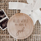 Engraved Hello World Baby Announcement Sign