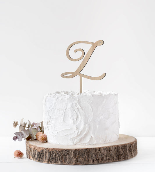 Large Letter Wood Wedding Cake Topper