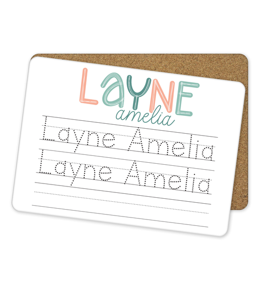 Personalized Dry Erase Name Tracing Board