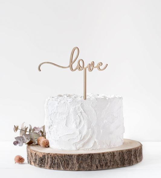 Love Wedding Cake Topper