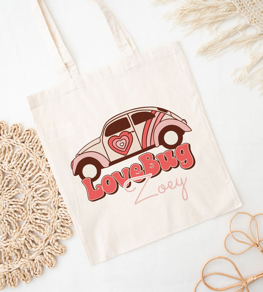 Love Bug Personalized Valentine Tote