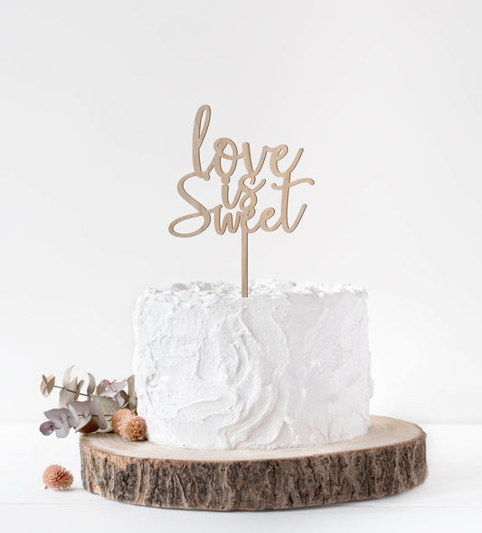Love is Sweet Wedding Cake Topper