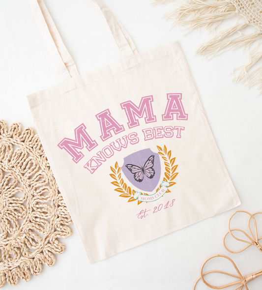 Mom Knows Best Personalized Mother's Day Tote