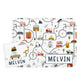 Cars Personalized Placemat Coaster Set