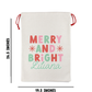 Jumbo Drawstring Santa Sacks Personalized Christmas Gift Bag