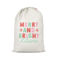 Jumbo Drawstring Santa Sacks Personalized Christmas Gift Bag