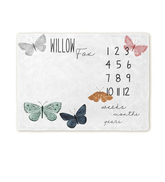 Butterflies Milestone Blanket