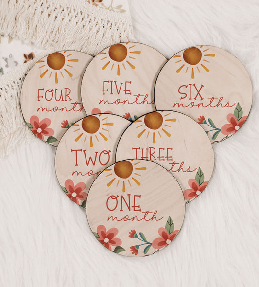 Aurora Collection Baby Monthly Milestone Set