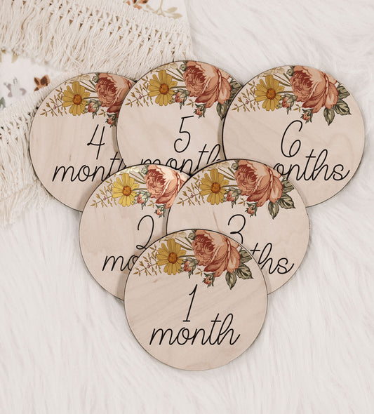 Veda Collection Baby Monthly Milestone Set