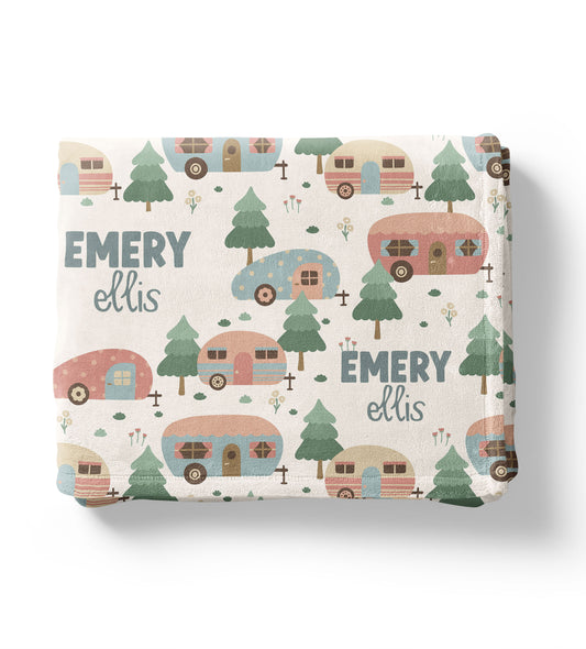 Happy Camper- Minky Blanket