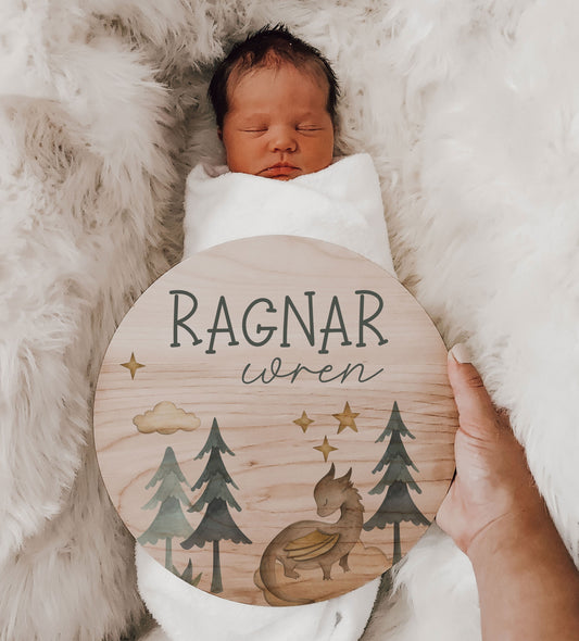 Fairytale Dragons Birth Stats Name Announcement Sign
