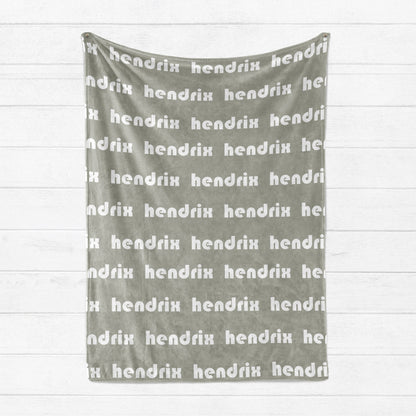 Nature Walk Personalized Name Blanket
