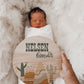 Southwest Cactus Birth Announcement Name Sign